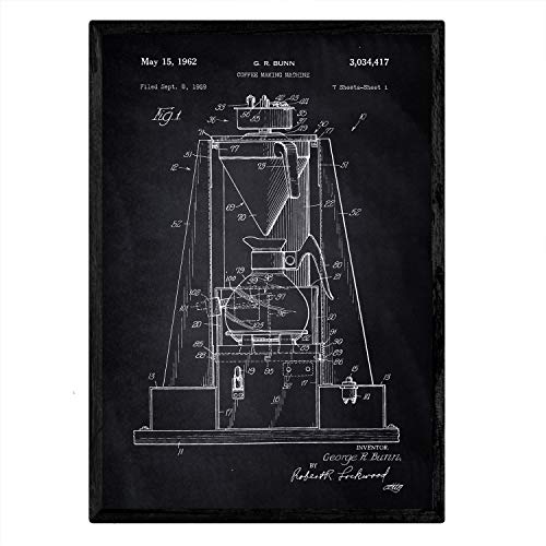 Poster con patente de Maquina de cafe. Lámina con diseño de patente antigua-Artwork-Nacnic-Nacnic Estudio SL