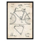 Poster con patente de Marco de bicicleta. Lámina con diseño de patente antigua.-Artwork-Nacnic-Nacnic Estudio SL