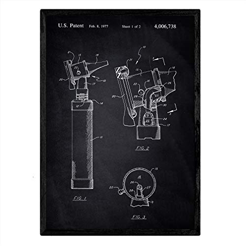 Poster con patente de Otoscopio. Lámina con diseño de patente antigua-Artwork-Nacnic-Nacnic Estudio SL