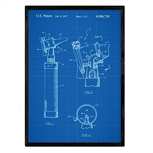 Poster con patente de Otoscopio. Lámina con diseño de patente antigua-Artwork-Nacnic-Nacnic Estudio SL