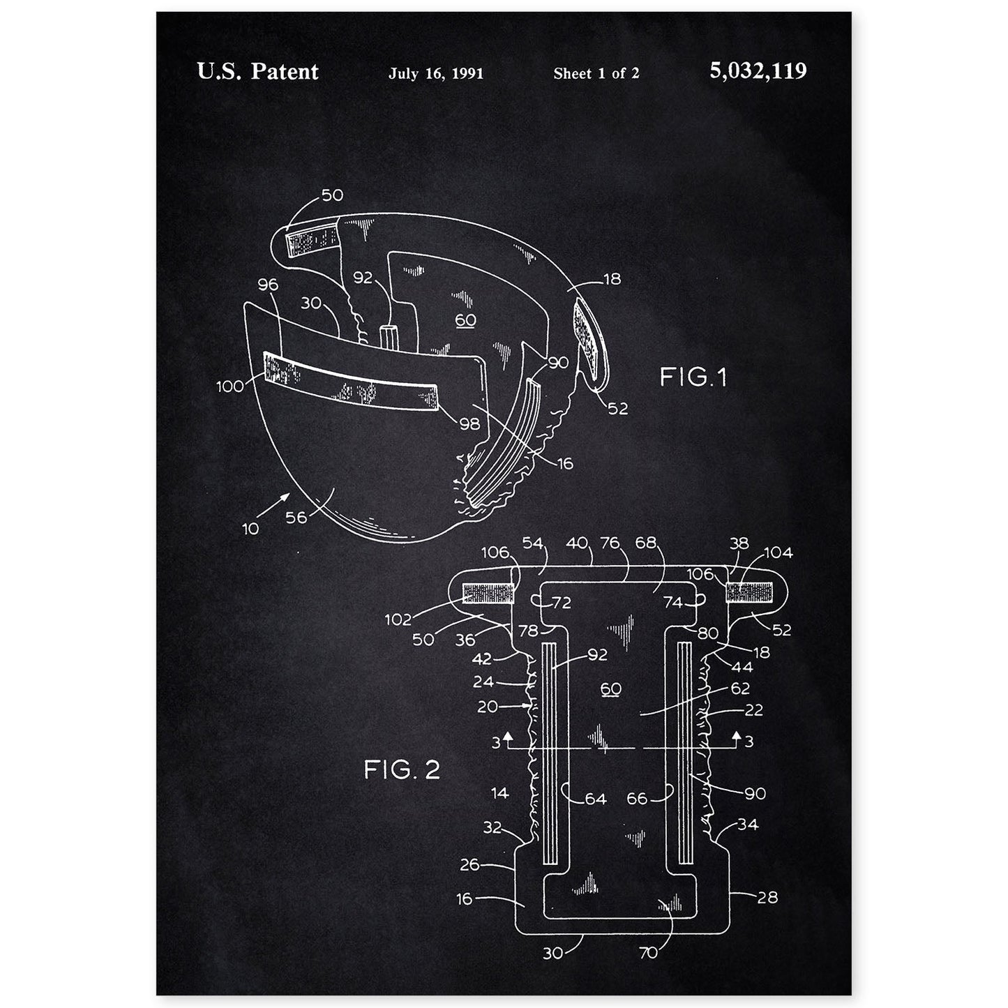 Poster con patente de Pañal. Lámina con diseño de patente antigua-Artwork-Nacnic-A4-Sin marco-Nacnic Estudio SL