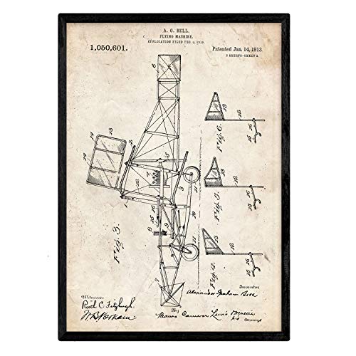 Poster con patente de Parte de helicoptero 2. Lámina con diseño de patente antigua.-Artwork-Nacnic-Nacnic Estudio SL