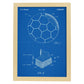 Poster con patente de Pelota de futbol. Lámina con diseño de patente antigua-Artwork-Nacnic-A4-Marco Madera clara-Nacnic Estudio SL