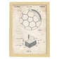 Poster con patente de Pelota de futbol. Lámina con diseño de patente antigua.-Artwork-Nacnic-A3-Marco Madera clara-Nacnic Estudio SL