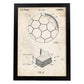 Poster con patente de Pelota de futbol. Lámina con diseño de patente antigua.-Artwork-Nacnic-A4-Marco Negro-Nacnic Estudio SL