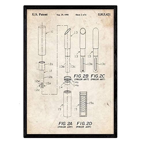 Poster con patente de Pintalabios 2. Lámina con diseño de patente antigua.-Artwork-Nacnic-Nacnic Estudio SL