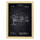 Poster con patente de Planetario. Lámina con diseño de patente antigua-Artwork-Nacnic-A4-Marco Madera clara-Nacnic Estudio SL