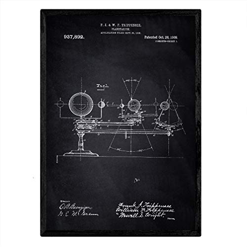 Poster con patente de Planetario. Lámina con diseño de patente antigua-Artwork-Nacnic-Nacnic Estudio SL