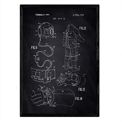 Poster con patente de Ropa astronauta 2. Lámina con diseño de patente antigua-Artwork-Nacnic-Nacnic Estudio SL