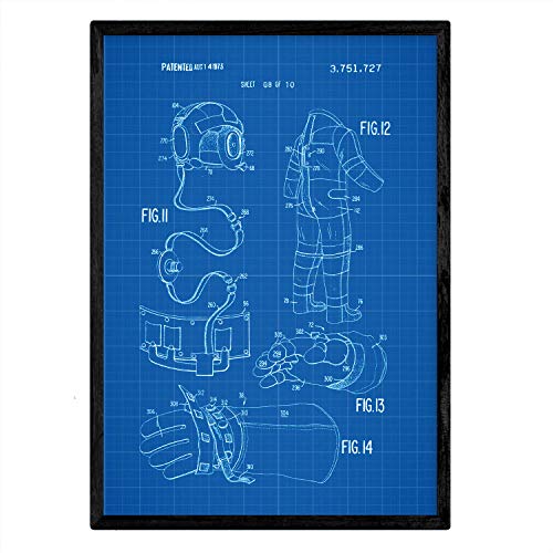 Poster con patente de Ropa astronauta 2. Lámina con diseño de patente antigua-Artwork-Nacnic-Nacnic Estudio SL