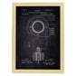 Poster con patente de Sistema de distribucion electrica. Lámina con diseño de patente antigua-Artwork-Nacnic-A4-Marco Madera clara-Nacnic Estudio SL