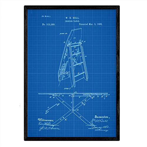 Poster con patente de Tabla de planchar. Lámina con diseño de patente antigua-Artwork-Nacnic-Nacnic Estudio SL