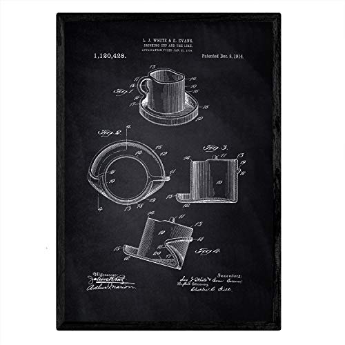 Poster con patente de Taza de diseño. Lámina con diseño de patente antigua-Artwork-Nacnic-Nacnic Estudio SL