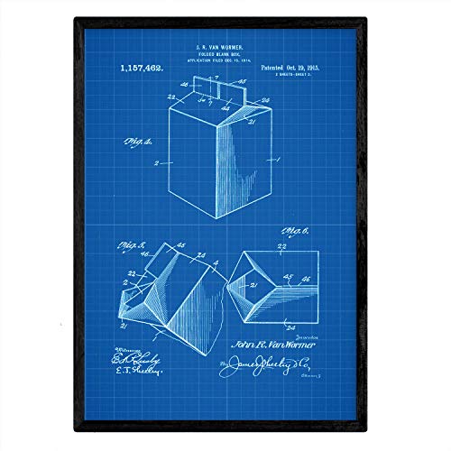 Poster con patente de Tetra-brick. Lámina con diseño de patente antigua-Artwork-Nacnic-Nacnic Estudio SL
