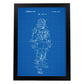 Poster con patente de Traje interno astronauta. Lámina con diseño de patente antigua-Artwork-Nacnic-A3-Marco Negro-Nacnic Estudio SL
