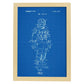 Poster con patente de Traje interno astronauta. Lámina con diseño de patente antigua-Artwork-Nacnic-A4-Marco Madera clara-Nacnic Estudio SL