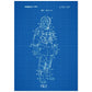 Poster con patente de Traje interno astronauta. Lámina con diseño de patente antigua-Artwork-Nacnic-A4-Sin marco-Nacnic Estudio SL