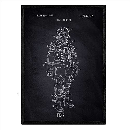 Poster con patente de Traje interno astronauta. Lámina con diseño de patente antigua-Artwork-Nacnic-Nacnic Estudio SL