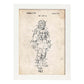 Poster con patente de Traje interno astronauta. Lámina con diseño de patente antigua.-Artwork-Nacnic-A3-Marco Blanco-Nacnic Estudio SL