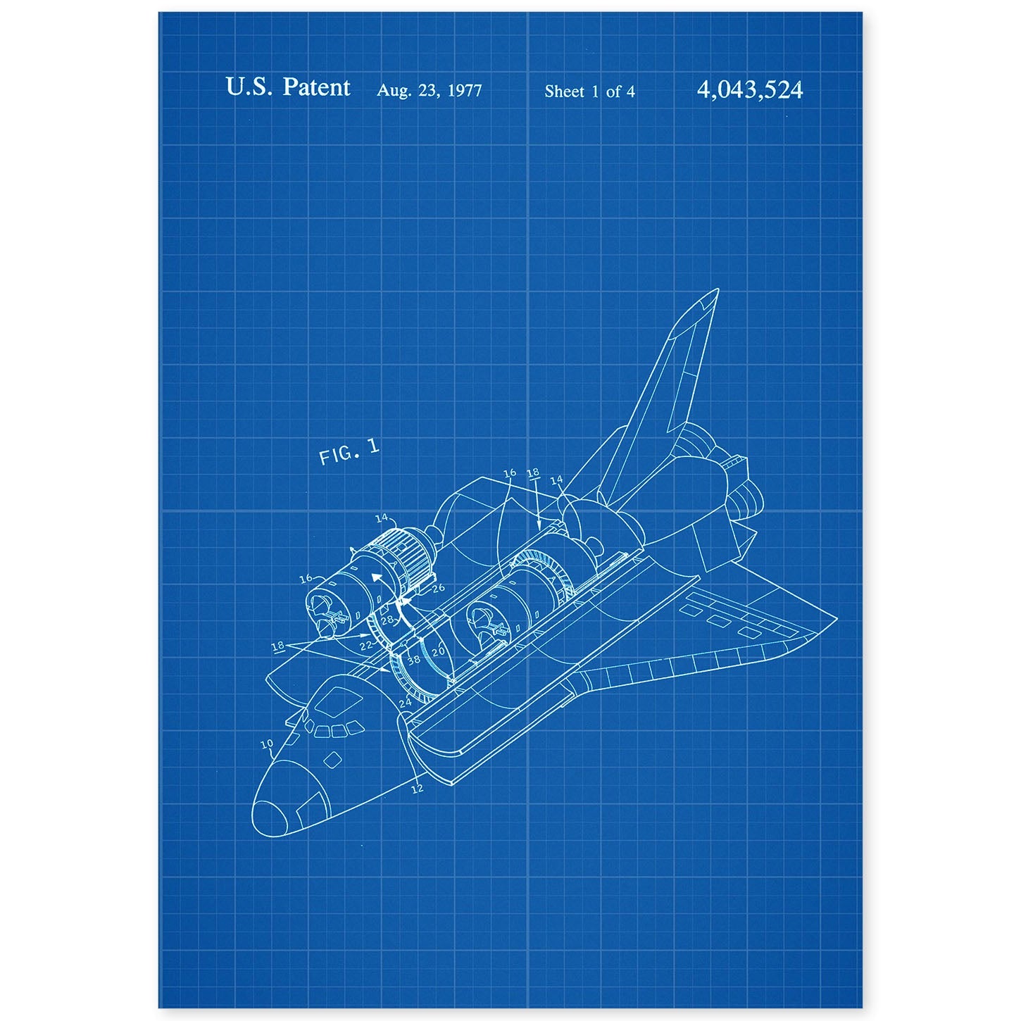 Poster con patente de Transbordador. Lámina con diseño de patente antigua-Artwork-Nacnic-A4-Sin marco-Nacnic Estudio SL
