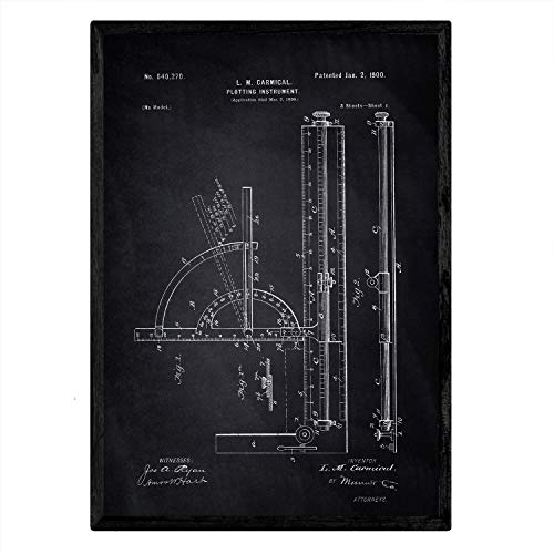 Poster con patente de Transportador de angulos. Lámina con diseño de patente antigua-Artwork-Nacnic-Nacnic Estudio SL