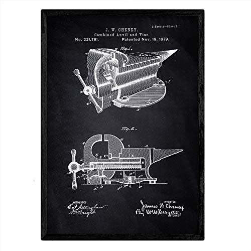 Poster con patente de Yunque con garra. Lámina con diseño de patente antigua-Artwork-Nacnic-Nacnic Estudio SL