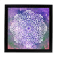 Poster cuadrado con dibujos de mandalas. Lámina Mandala azul claro Éter, ilustrada con mandalas coloridos y complejos.-Artwork-Nacnic-25x25 cm-Marco Negro-Nacnic Estudio SL