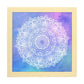 Poster cuadrado con dibujos de mandalas. Lámina mandala de cielo y agua, ilustrada con mandalas coloridos y complejos.-Artwork-Nacnic-20x20 cm-Marco Madera clara-Nacnic Estudio SL
