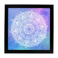 Poster cuadrado con dibujos de mandalas. Lámina mandala de cielo y agua, ilustrada con mandalas coloridos y complejos.-Artwork-Nacnic-25x25 cm-Marco Negro-Nacnic Estudio SL