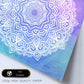 Poster cuadrado con dibujos de mandalas. Lámina mandala de cielo y agua, ilustrada con mandalas coloridos y complejos.-Artwork-Nacnic-Nacnic Estudio SL