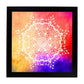 Poster cuadrado con dibujos de mandalas. Lámina mandala de la determinación, ilustrada con mandalas coloridos y complejos.-Artwork-Nacnic-25x25 cm-Marco Negro-Nacnic Estudio SL