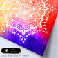 Poster cuadrado con dibujos de mandalas. Lámina mandala de la determinación, ilustrada con mandalas coloridos y complejos.-Artwork-Nacnic-Nacnic Estudio SL
