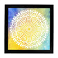 Poster cuadrado con dibujos de mandalas. Lámina mandala de la diversión, ilustrada con mandalas coloridos y complejos.-Artwork-Nacnic-25x25 cm-Marco Negro-Nacnic Estudio SL