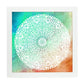 Poster cuadrado con dibujos de mandalas. Lámina mandala de la espontaneidad, ilustrada con mandalas coloridos y complejos.-Artwork-Nacnic-25x25 cm-Marco Blanco-Nacnic Estudio SL