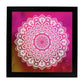 Poster cuadrado con dibujos de mandalas. Lámina mandala de la gratitud, ilustrada con mandalas coloridos y complejos.-Artwork-Nacnic-20x20 cm-Marco Negro-Nacnic Estudio SL