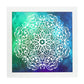 Poster cuadrado con dibujos de mandalas. Lámina mandala de la libertad, ilustrada con mandalas coloridos y complejos.-Artwork-Nacnic-20x20 cm-Marco Blanco-Nacnic Estudio SL