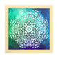 Poster cuadrado con dibujos de mandalas. Lámina mandala de la libertad, ilustrada con mandalas coloridos y complejos.-Artwork-Nacnic-25x25 cm-Marco Madera clara-Nacnic Estudio SL
