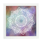 Poster cuadrado con dibujos de mandalas. Lámina mandala de la tenacidad, ilustrada con mandalas coloridos y complejos.-Artwork-Nacnic-25x25 cm-Marco Blanco-Nacnic Estudio SL