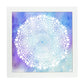 Poster cuadrado con dibujos de mandalas. Lámina mandala de la verdad, ilustrada con mandalas coloridos y complejos.-Artwork-Nacnic-20x20 cm-Marco Blanco-Nacnic Estudio SL