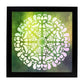 Poster cuadrado con dibujos de mandalas. Lámina mandala del crecimiento, ilustrada con mandalas coloridos y complejos.-Artwork-Nacnic-25x25 cm-Marco Negro-Nacnic Estudio SL