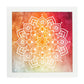 Poster cuadrado con dibujos de mandalas. Lámina mandala del deseo, ilustrada con mandalas coloridos y complejos.-Artwork-Nacnic-25x25 cm-Marco Blanco-Nacnic Estudio SL