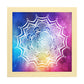 Poster cuadrado con dibujos de mandalas. Lámina mandala eléctrico, ilustrada con mandalas coloridos y complejos.-Artwork-Nacnic-25x25 cm-Marco Madera clara-Nacnic Estudio SL