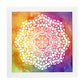 Poster cuadrado con dibujos de mandalas. Lámina mandala místico, ilustrada con mandalas coloridos y complejos.-Artwork-Nacnic-20x20 cm-Marco Blanco-Nacnic Estudio SL
