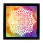 Poster cuadrado con dibujos de mandalas. Lámina mandala místico, ilustrada con mandalas coloridos y complejos.-Artwork-Nacnic-20x20 cm-Marco Negro-Nacnic Estudio SL