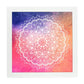 Poster cuadrado con dibujos de mandalas. Lámina Mandala rosa dignidad y orgullo, ilustrada con mandalas coloridos y complejos.-Artwork-Nacnic-25x25 cm-Marco Blanco-Nacnic Estudio SL