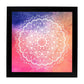 Poster cuadrado con dibujos de mandalas. Lámina Mandala rosa dignidad y orgullo, ilustrada con mandalas coloridos y complejos.-Artwork-Nacnic-25x25 cm-Marco Negro-Nacnic Estudio SL