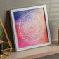 Poster cuadrado con dibujos de mandalas. Lámina Mandala rosa dignidad y orgullo, ilustrada con mandalas coloridos y complejos.-Artwork-Nacnic-Nacnic Estudio SL