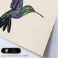 Poster cuadrado con dibujos de pájaros. Lámina Colibrí, ilustrada con dibujos de pajaros y periquitos.-Artwork-Nacnic-Nacnic Estudio SL