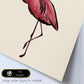 Poster cuadrado con dibujos de pájaros. Lámina Flamenco rosado, ilustrada con dibujos de pajaros y periquitos.-Artwork-Nacnic-Nacnic Estudio SL