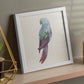 Poster cuadrado con dibujos de pájaros. Lámina Lorito azul, ilustrada con dibujos de pajaros y periquitos.-Artwork-Nacnic-Nacnic Estudio SL
